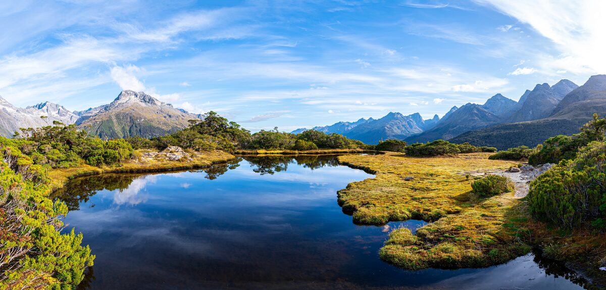 New Zealand mountains and coastline