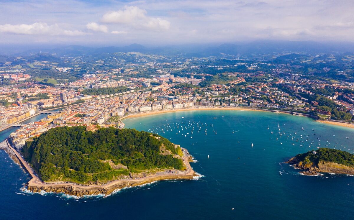 San Sebastian coastline in Spain